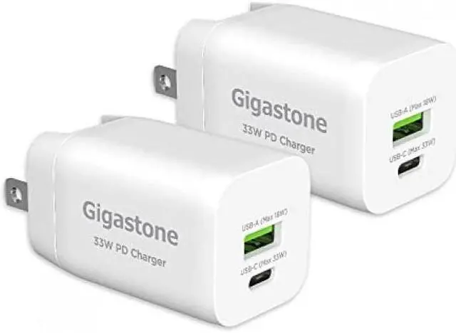 Main image of Gigastone 30W USB C Charger Power Go Dual Ports PPS 33W  Power Adapter - 2 Pack