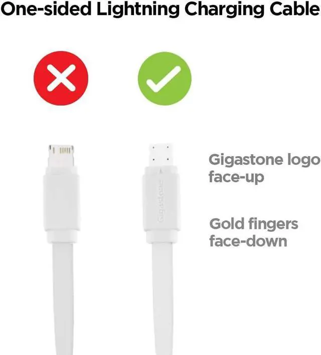 Alt view image 2 of 7 - Gigastone 3ft 2-Pack Charging Cable for Lightning Devices, Fast Charge 12W 5V