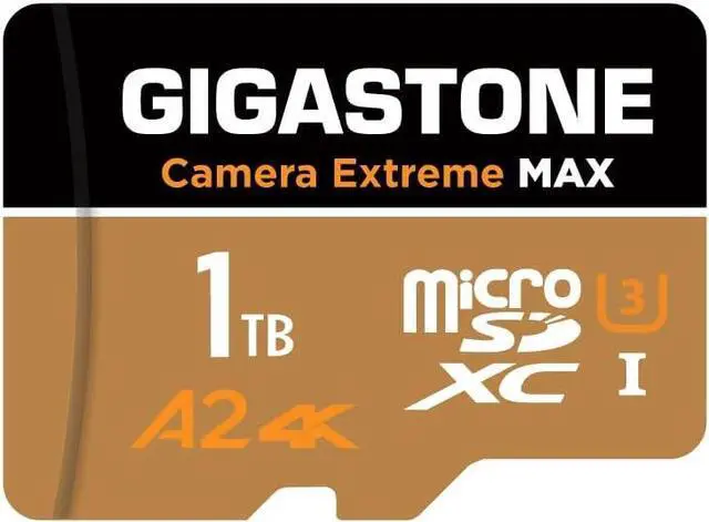 Main image of [5-Yrs Free Data Recovery] GIGASTONE 1TB Micro SD Card, Camera Extreme MAX, MicroSDXC Memory Card for GoPro, Action Camera, DJI, 4K UHD Video, R/W up to 160/140 MB/s, UHS-I U3 A2 4K C10