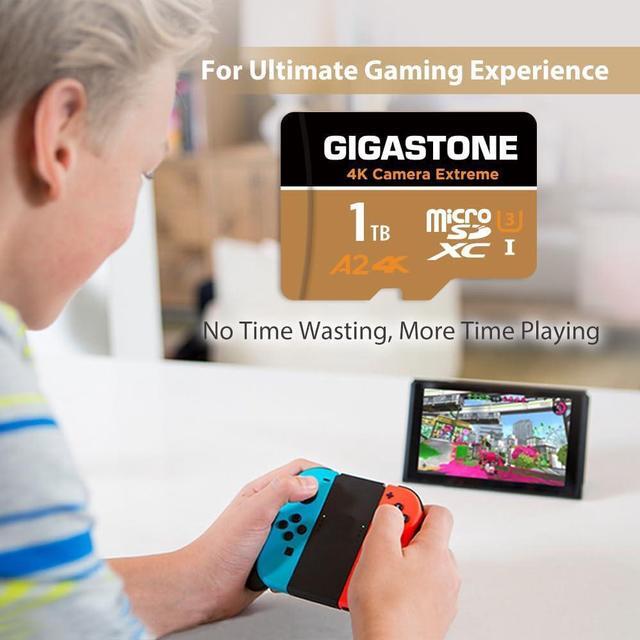 Alt view image 4 of 5 - [5-Yrs Free Data Recovery] Gigastone 1TB Micro SD Card, Camera Extreme, R/W up to 160/140 MB/s, MicroSDXC Memory Card for GoPro, Action Camera, DJI, 4K UHD Video, UHS-I U3 A2 4K C10