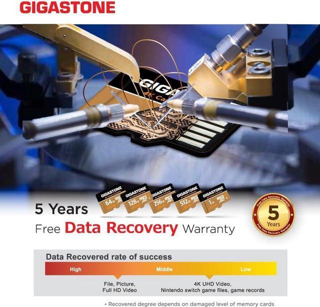 Alt view image 5 of 5 - [5-Yrs Free Data Recovery] Gigastone 1TB Micro SD Card, Camera Extreme, R/W up to 160/140 MB/s, MicroSDXC Memory Card for GoPro, Action Camera, DJI, 4K UHD Video, UHS-I U3 A2 4K C10