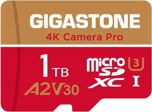 Main image of [5-Yrs Free Data Recovery] Gigastone 1TB Micro SD Card, 4K Camera Pro, R/W up to 150/140 MB/s, 4K Video Recording for GoPro, DJI, Drone, MicroSDXC Memory Card UHS-I U3 A2 V30, with Adapter