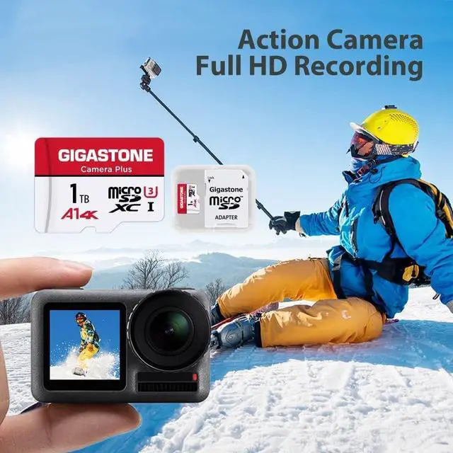 Alt view image 3 of 6 - Gigastone 1TB Micro SD Card, Camera Plus, GoPro, Action Camera, Sports Camera, A1 Run App for Smartphone, Nintendo-Switch Compatible, 150MB/s, 4K Video Recording, Micro SDXC UHS-I A1 U3 Class 10