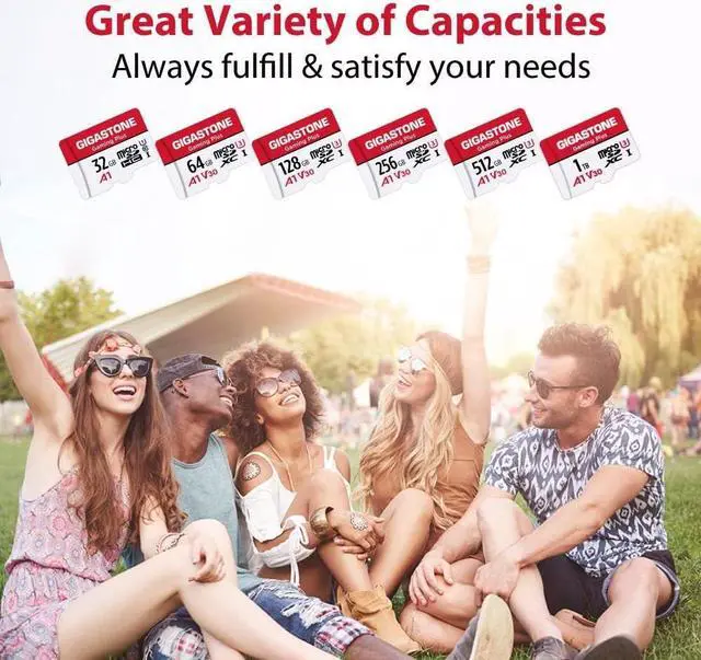 Alt view image 6 of 12 - [Gigastone] 1TB Micro SD Card, Gaming Plus, up to 150MB/s, MicroSDXC Memory Card for Nintendo-Switch, Steam Deck, 4K Video Recording, UHS-I A1 U3 V30 C10, with Adapter