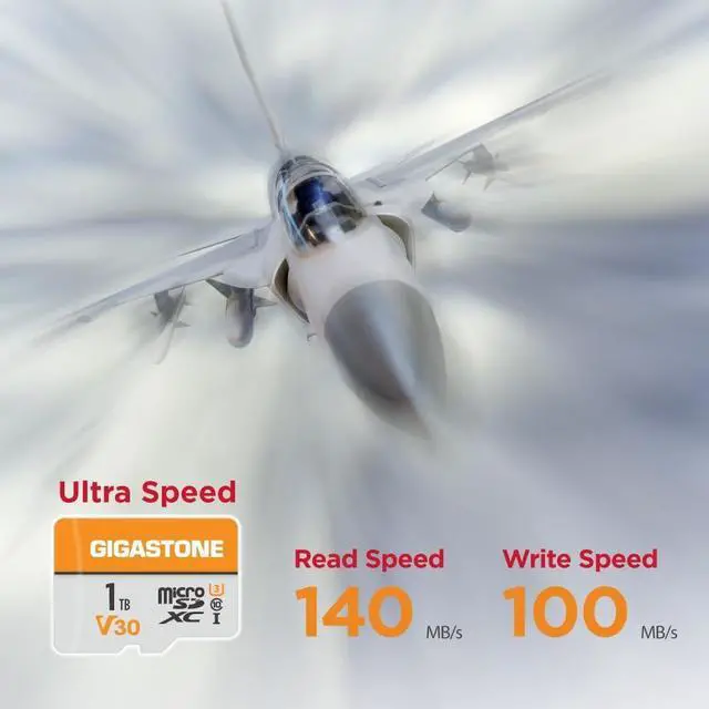 Alt view image 2 of 5 - Gigastone 1TB Micro SD Card, 4K Video Pro, GoPro, Surveillance, Security Camera, Action Camera, Drone, 140MB/s MicoSDXC Memory Card UHS-I V30 Class 10