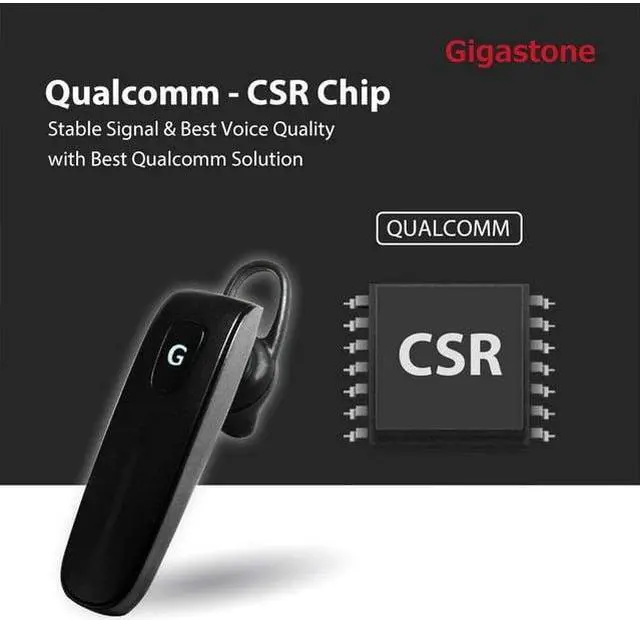 Alt view image 2 of 5 - Gigastone D1 Bluetooth Earpiece, Wireless Handsfree Headset with Microphone, 6-8 Hrs Driving Single Ear Bluetooth Headset, Noise Canceling Mic, Compatible with iPhone Android