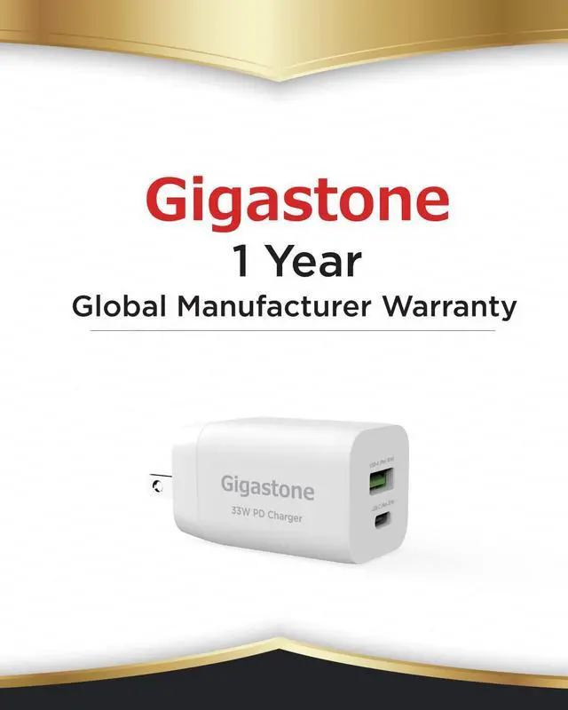 Alt view image 7 of 7 - Gigastone 30W USB C Charger Power Go Dual Ports PPS 33W  Power Adapter - 1 Pack