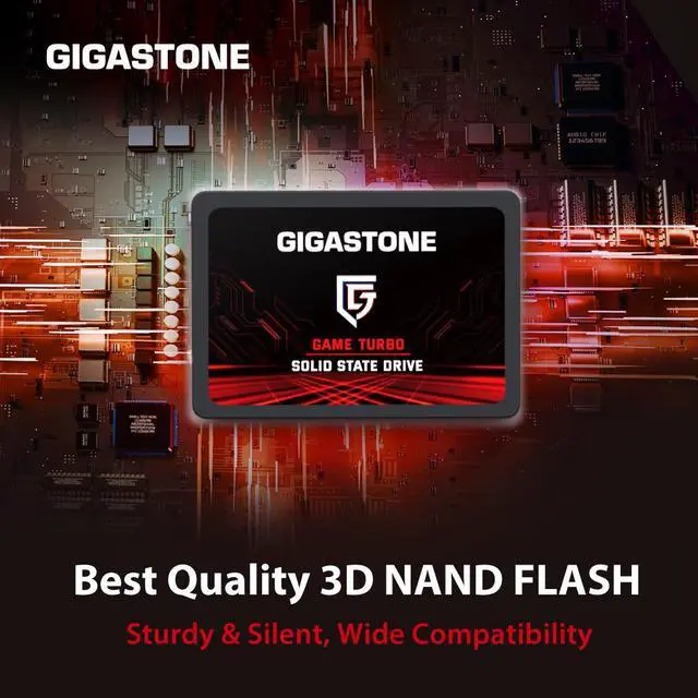 Alt view image 6 of 7 - Gigastone Game Turbo 2-Pack 256GB SSD SATA III 6Gb/s. 3D NAND 2.5" Internal Solid State Drive, Read up to 540MB/s. Compatible with PC, Desktop and Laptop, 2.5 inch 7mm (0.28)