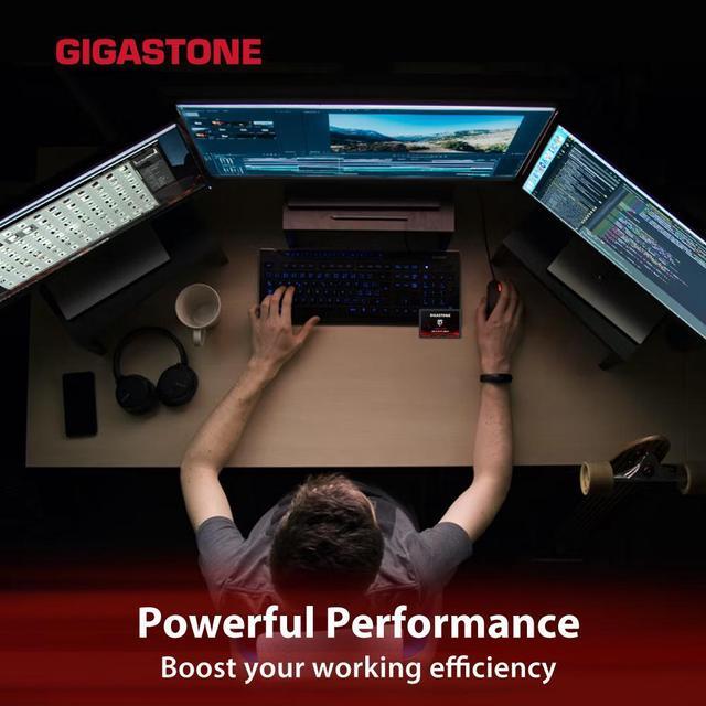 Alt view image 2 of 7 - Gigastone Game Turbo 2-Pack 1TB SSD SATA III 6Gb/s. 3D NAND 2.5" Internal Solid State Drive, Read up to 560MB/s. Compatible with PS4, PC, Desktop and Laptop, 2.5 inch 7mm (0.28)