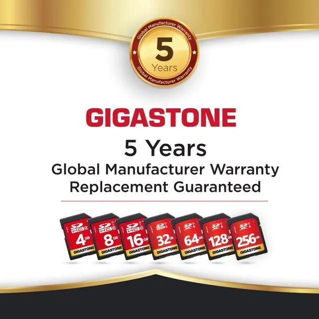 Alt view image 7 of 7 - GIGASTONE 64GB 5-Pack SD Card UHS-I U1 Class 10 SDXC Memory Card High-Speed Full HD Video Canon Nikon Sony Pentax Kodak Olympus Panasonic Digital Camera, with 5 mini cases