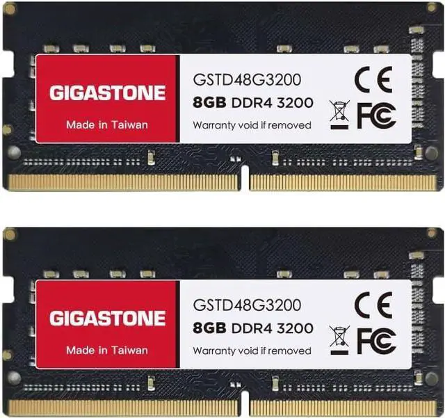 Main image of DDR4 RAM GIGASTONE 16GB Kit (2x8GB) DDR4 3200MHz (2933MHz or 2666MHz) PC4-25600 (PC4-23400/21300) CL22 1.2V SODIMM 260 Pin Unbuffered Non ECC High Performance Notebook Laptop Memory Upgrade