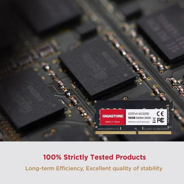 Alt view image 5 of 7 - DDR4 RAM GIGASTONE 32GB Kit (2x16GB) DDR4 3200MHz (2933MHz or 2666MHz) PC4-25600 (PC4-23400, 21300) CL22 1.2V SODIMM 260 Pin Unbuffered Non ECC High Performance Notebook Laptop Memory Upgrade
