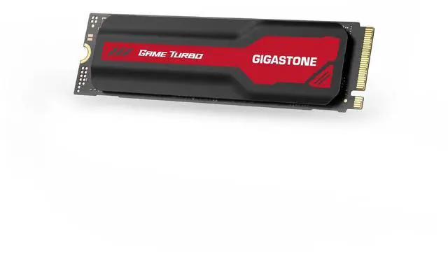 Main image of GIGASTONE Game Turbo PCIe Gen4x4 SSD 2TB, Speed Up to 7,300MB/s, Heat Sink, with SLC Caching Gaming/PC/Desktop/Laptop 5-Year Warranty M.2 NVMe PCIe 4.0 2280 Internal Solid State Drive-Red