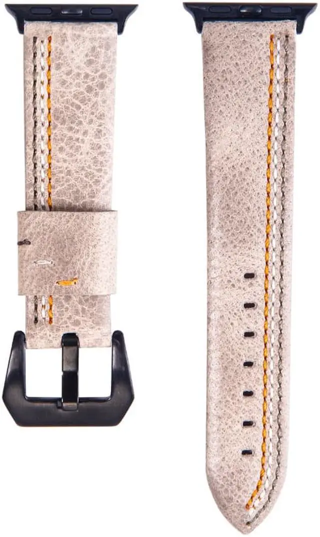 Alt view image 2 of 7 - GOOSUU Men's and women's sport casual three color lines leather is replaced 38/42mm bracelet for the apple watch including adapters