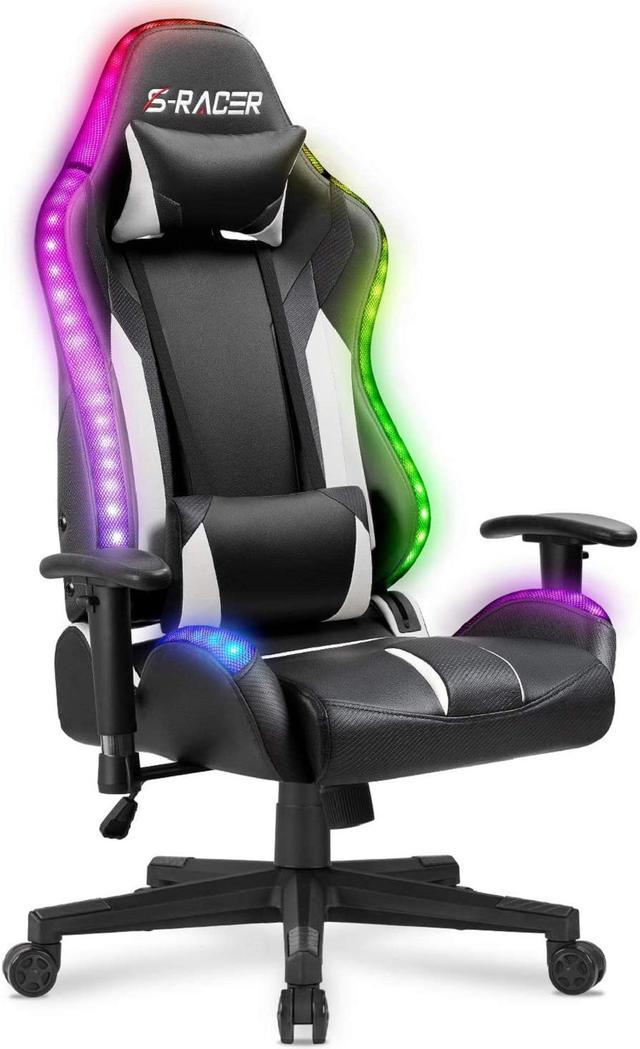 Ergonomic Gaming Chair W/HIGH Back, Lumbar Pad, Neck Pillow and 1