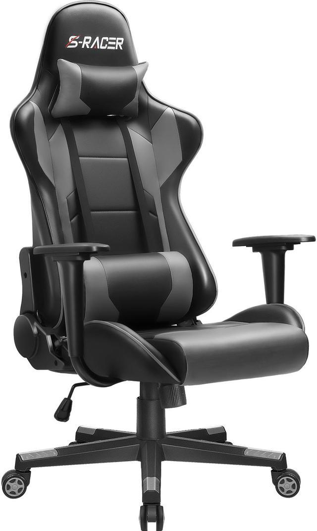 Homall Gaming Chair, Office Chair High Back Computer Chair Leather Desk  Chair Racing Executive Ergonomic Adjustable Swivel Task Chair with Headrest