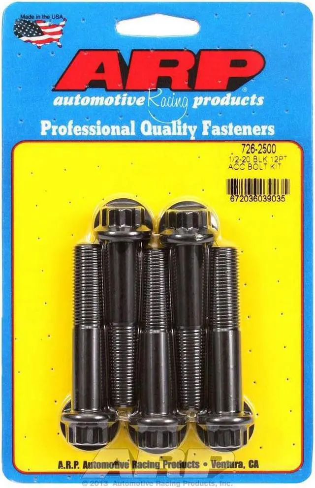 Main image of ARP 1/2-20 in Thread 2-1/2 in Long 12 Point Head Chromoly Bolt 5 pc P/N 726-2500