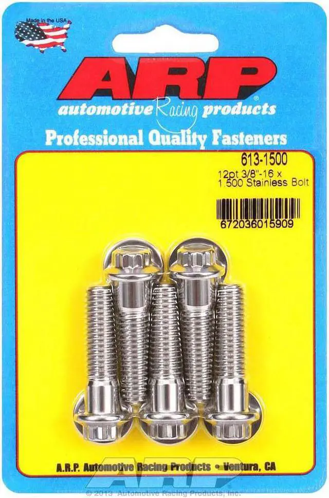 Main image of ARP Universal Bolt 3/8-16 in Thread 1.500 in Long Stainless 5 pc P/N 613-1500