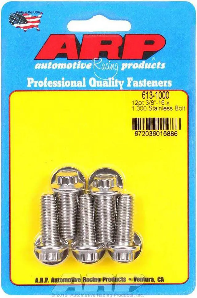 Main image of ARP Universal Bolt 3/8-16 in Thread 1.000 in Long Stainless 5 pc P/N 613-1000