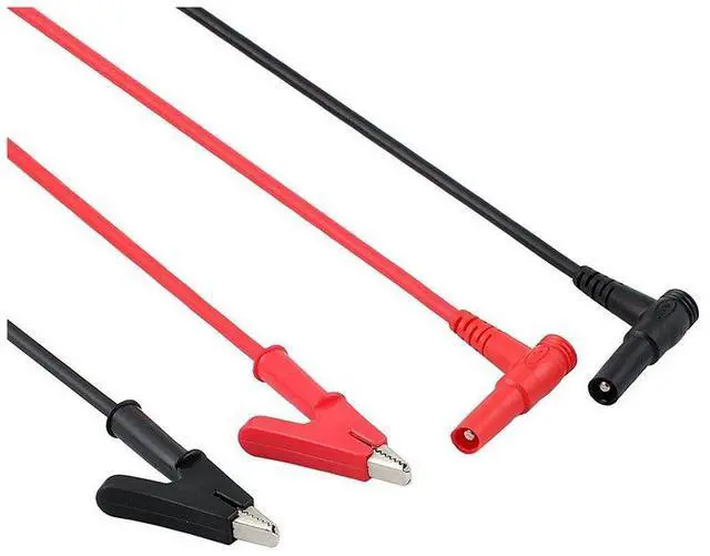 Alt view image 8 of 17 - Pair Banana Plug to Alligator Clip Test Lead Crocodile Clip Lab Test Cable with Banana Plug Heavy Duty 1M Long for Multimeter