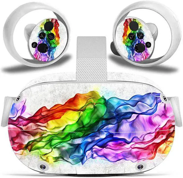 Main image of Misskit Vinyl Skin Sticker for Oculus Quest 2 VR Headset Controller PVC Decals Cute Cartoon Wrap Cover for Oculus Quest 2 Accessories