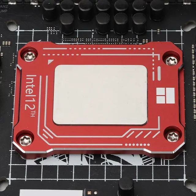 Alt view image 5 of 5 - CPU Contact Frame for LGA 1700 Retrofit Kit, 17XX-BCF Bracket Intel 12th/13th/14th Generation Anti-Bending Buckle Red