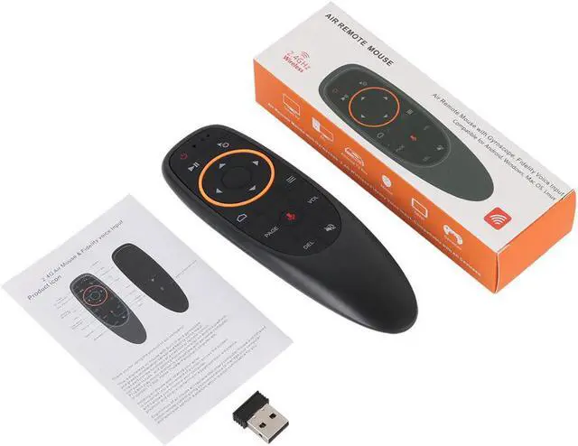 Alt view image 6 of 6 - G10 Air Mouse Voice Control 2.4GHz Wireless Google Microphone USB Receiver Gyro Sensing Smart Remote Control for Android TV BOX