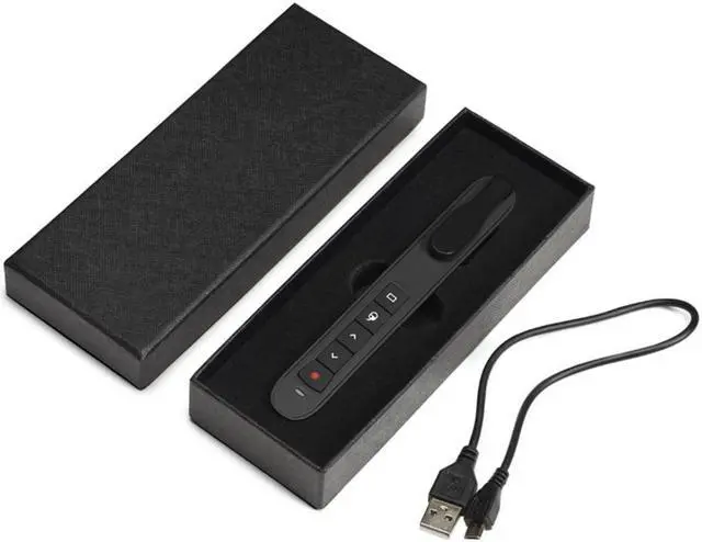 Alt view image 6 of 6 - [AVATTO] Rechargable RF 2.4G Wireless Presenter with Air Mouse PowerPoint Remote Control PPT Clicker Presentation Laser Pen