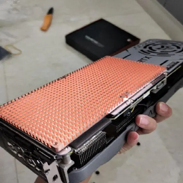 Alt view image 6 of 7 - RTX 3060 3080 3090 Backplane Pure Copper Heat Sink Graphics Card Memory Auxiliary Radiator 90X180MM Thickness 2MM