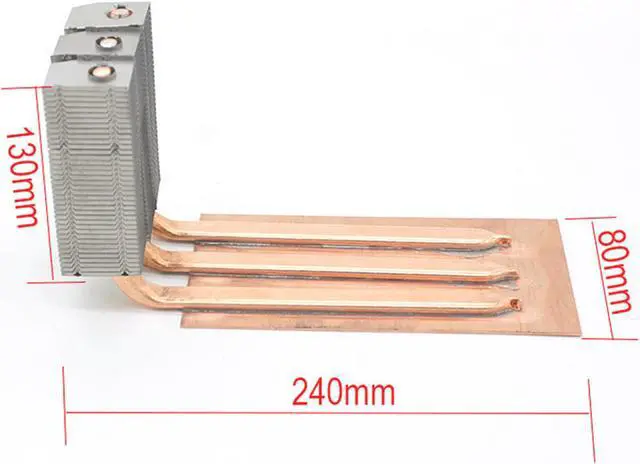 Alt view image 3 of 6 - RTX 30 Serie 3090 3060 3080 PC Video Graphics Card Backplane Pure Copper Heat Sink Thermotube Fins Diy Radiator Cooler