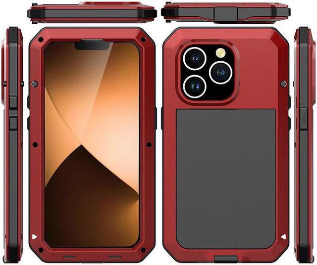 For iPhone 14 Pro Max Case Luxury Doom Armor Dirt Shock Metal