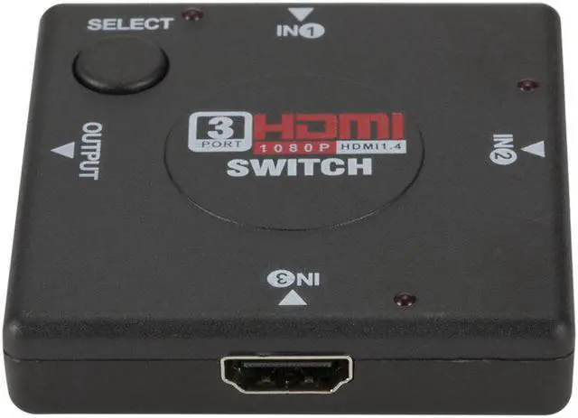 Alt view image 4 of 6 - HDMI Switch 3 input 1 Output Mini 3 Port Female to Female HDMI Switcher Splitter Box Selector for HDTV 1080P VIdeo Switcher