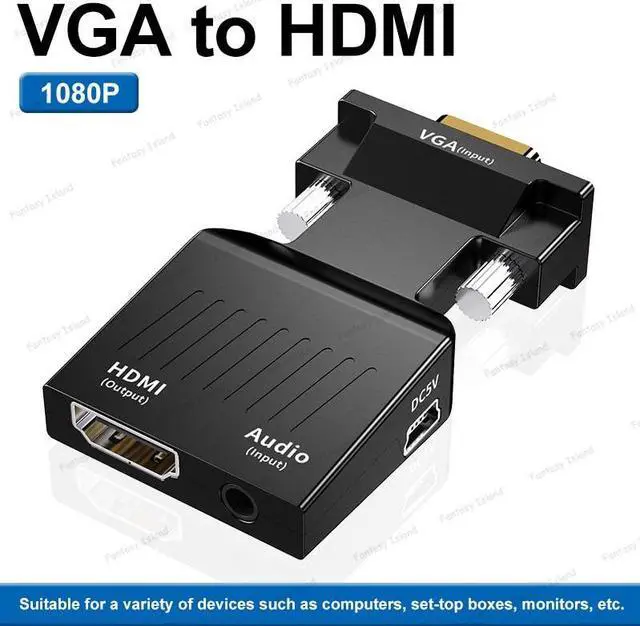 Main image of HW-2217 INPUT vga to hdmi OUTPUT converter with audio VGA to HDMI computer host to HD 1080