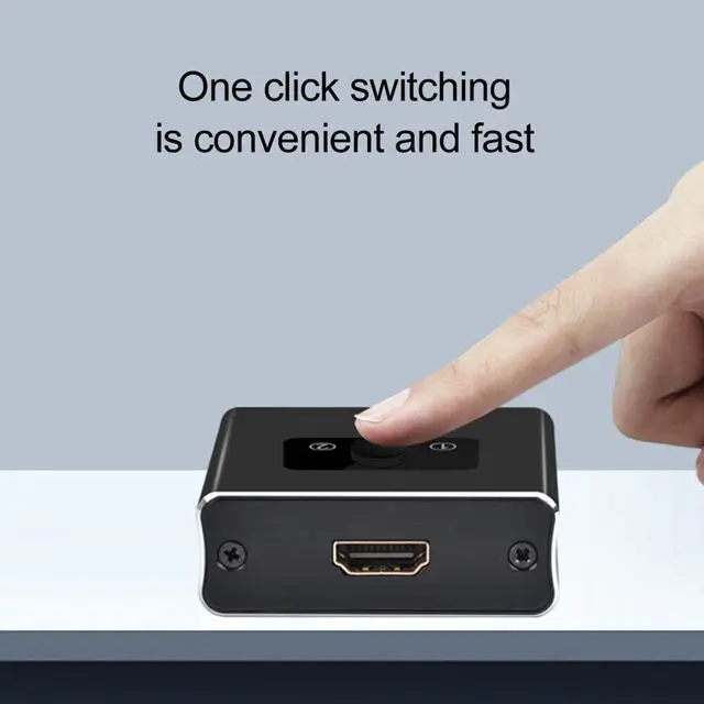 Alt view image 2 of 6 - Splitter 2 in 1 out Portable 4K 1x2/2x1 Adapter HDMI-compatible Switcher for projector TV computer host Laptop game machine