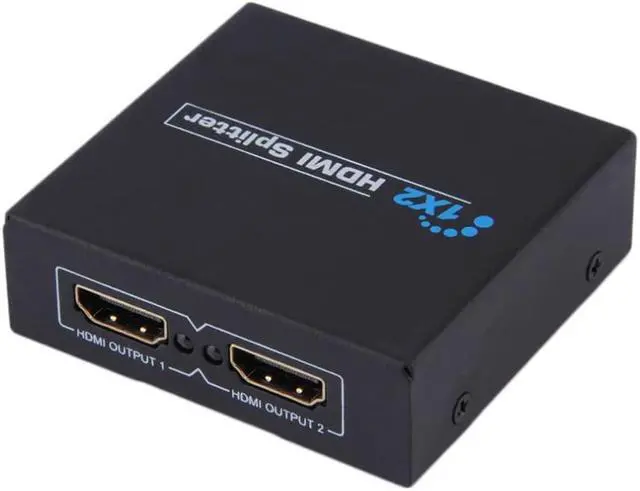 Alt view image 2 of 6 - HDMI-compatible Splitter Full HD 1080p Video HDMI Switch 1 in 2 Out Amplifier Dual Display For HDTV DVD PS3 Xbox HDMI -02