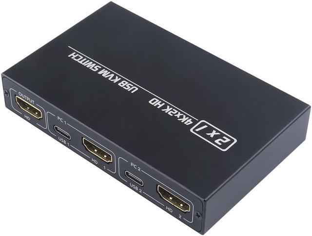 Alt view image 4 of 6 - HDMI-compatible KVM Switch 4 Port 4K USB Switch KVM VGA Switcher Splitter Box for Sharing Printer Keyboard Mouse KVM Switch USB