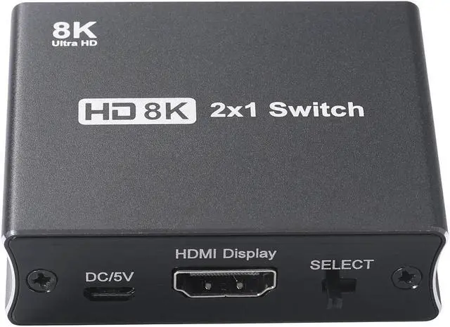 Main image of NK-W80 2x1 HDMI Switcher 2 in 1 Out High-speed HD Switcher Converter up to 8K@60Hz Resolution One-key Switch for TV Monitor PC