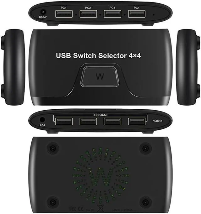 Main image of 4x1 Multiviewer 4 In 4 Out Kvm Switch Computer Sharing Converter Quad Screen Real Time Multi Viewer Usb Hub Splitter Switch