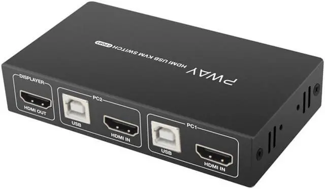Alt view image 3 of 6 - KVM HDMI Switch Supports 4k@30hz USB2.0 Splitter Box For Keyboard Mouse Monitor USB Adapter Printer Switch HDMI and USB