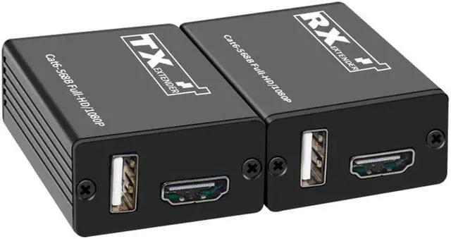 30M USB KVM HDMI Extender Over Cat6 Network Cable HDMI To Rj45 Ethernet  Converter for NVR DVR Camera To TV Monitor for PC Mouse