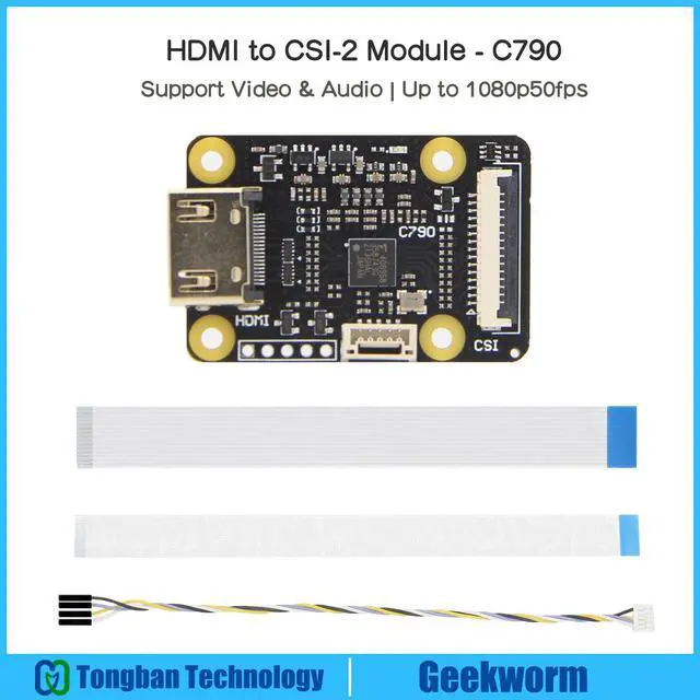 Main image of HDMI to CSI 2 Adapter C790 | Support Video & Audio | Up to 1080p60fps | for Raspberry Pi 4 / 3 B+ / 3B / CM4 / Zero PiKVM KVM