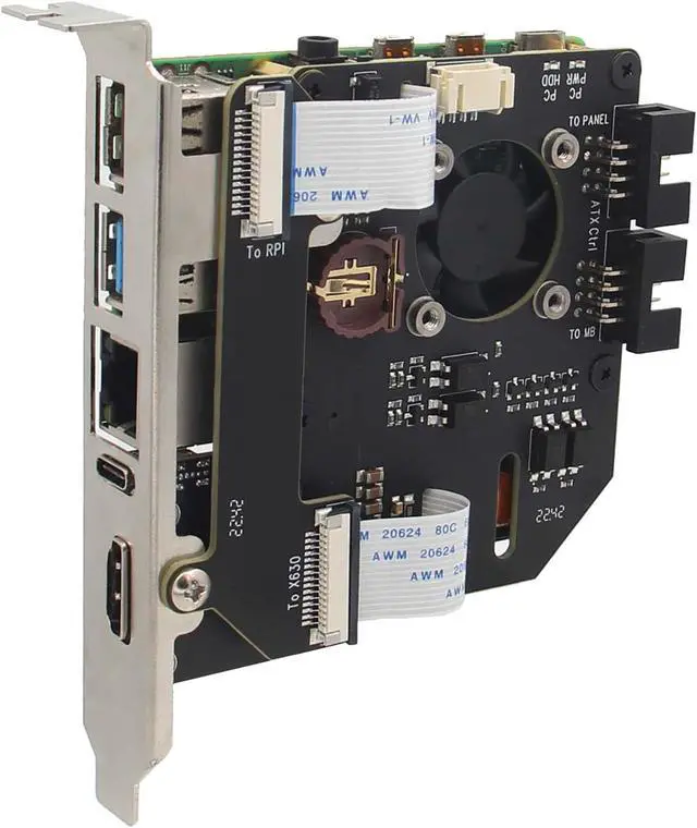 Alt view image 2 of 6 - Raspberry Pi 4B PCIe KVM over IP PiKVM-A8 Support PiKVM v3 PoE ATX HDMI CSI
