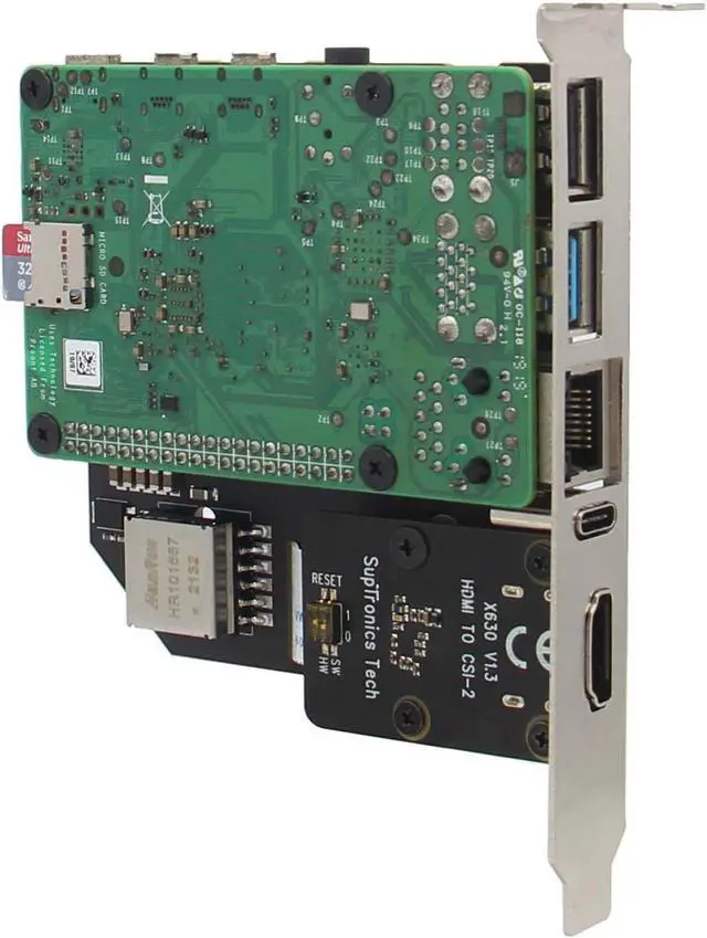 Alt view image 3 of 6 - Raspberry Pi 4B PCIe KVM over IP PiKVM-A8 Support PiKVM v3 PoE ATX HDMI CSI