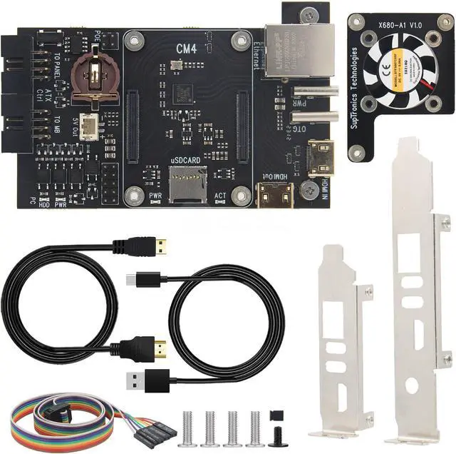 Alt view image 2 of 6 - Geekworm X650 PiKVM V3 PCIe Version for Raspberry Pi CM4 KVM Over IP HDMI CSI