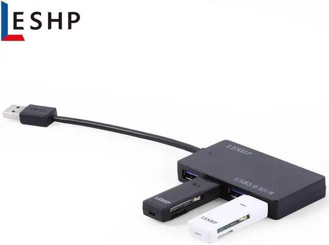 Alt view image 3 of 6 - LESHP Four-Ports Ultra-thin Design USB 3.0 HUB Plug and Play Easy to use and Carry Super speed(5Gbps) Transmission