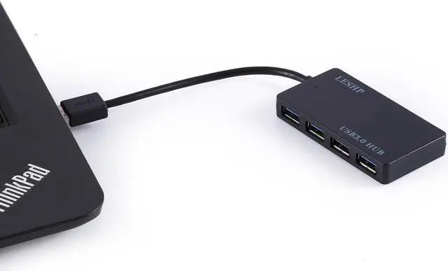 Alt view image 6 of 6 - LESHP Four-Ports Ultra-thin Design USB 3.0 HUB Plug and Play Easy to use and Carry Super speed(5Gbps) Transmission