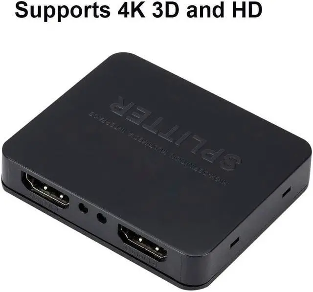 Alt view image 4 of 6 - 4K HDMI-Compatible Splitter 1x2 1 in 2 out 1080p HDCP Stripper 3D Splitter Power Signal Amplifier 4K Splitter For PS3 HDTV DVD