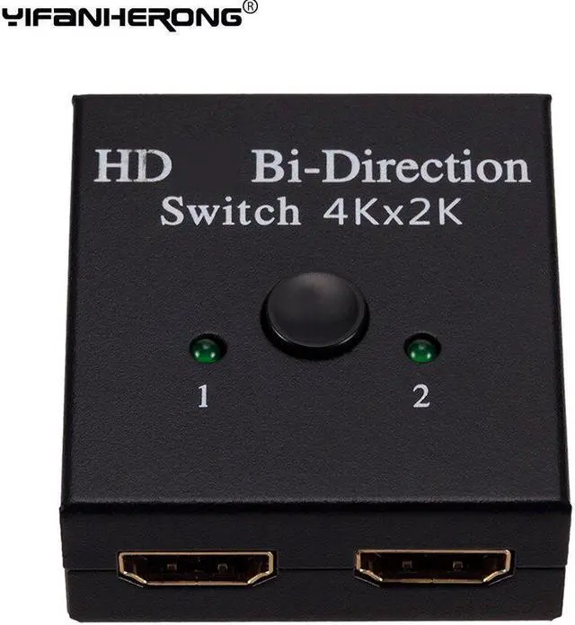Main image of 4K HDMI-Compatible Splitter Switch 1X2 2X1 Split 1 in 2 Out Amplifier 1080P 4Kx2K HDMI-Compatible Switcher 2 Ports Bi-Direction