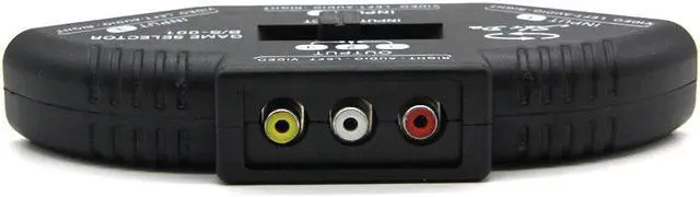 Alt view image 4 of 4 - Audio Video AV RCA Switch Splitter Selector 3 to 1 RCA Composite AV Cable for STB TV DVD Player for XBOX PS2