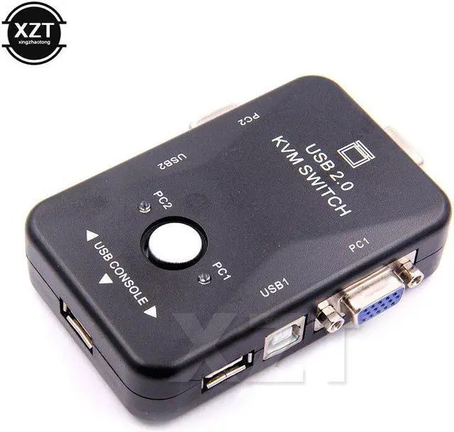 Alt view image 4 of 5 - 2 Port KVM Switch USB 2.0 VGA Cable Splitter For USB Key Keyboard Mouse Monitor Adapter USB Printer Switch KVM VGA Conterver